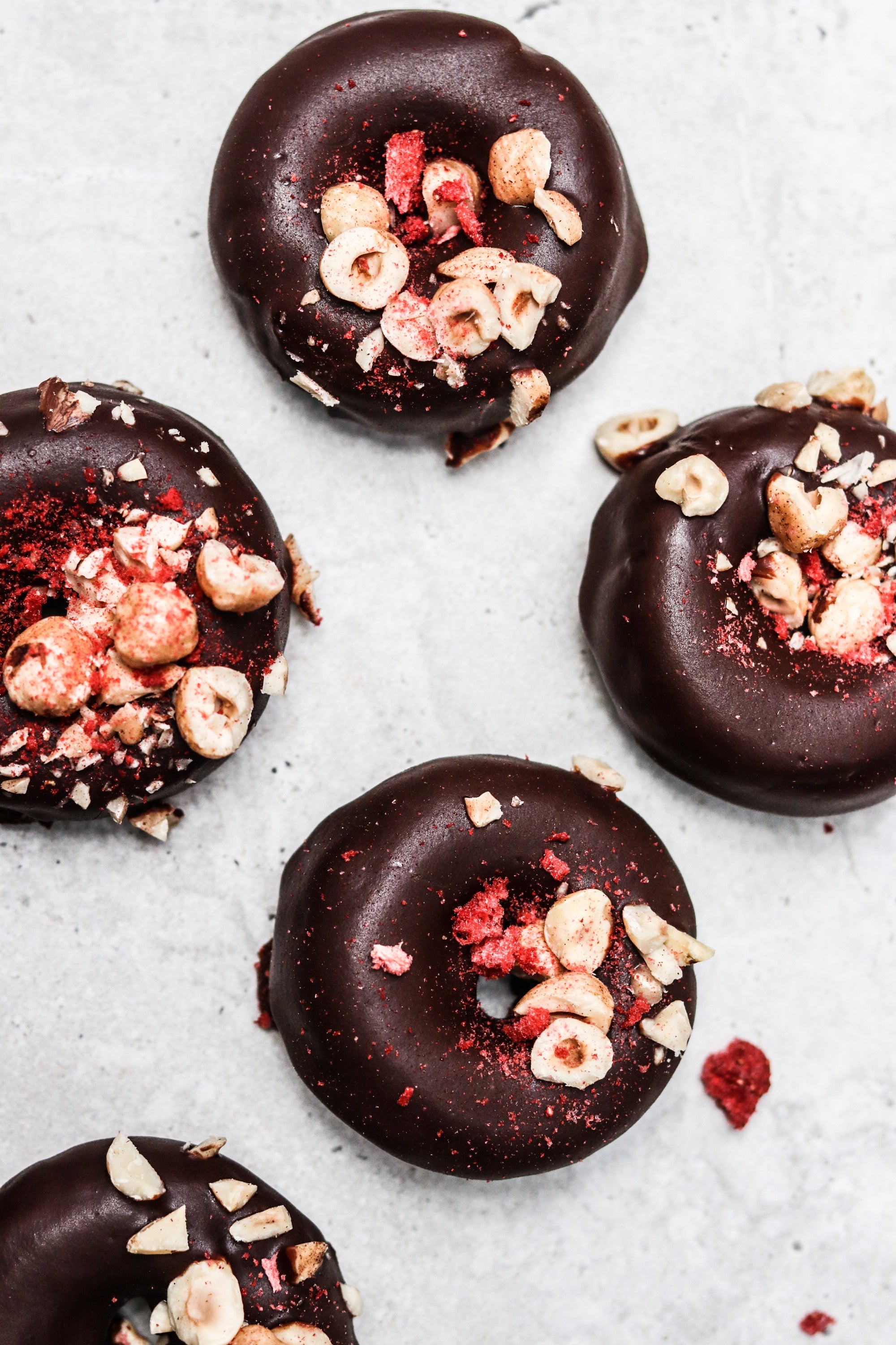 Chocolate Hazelnut Fudge Donuts
