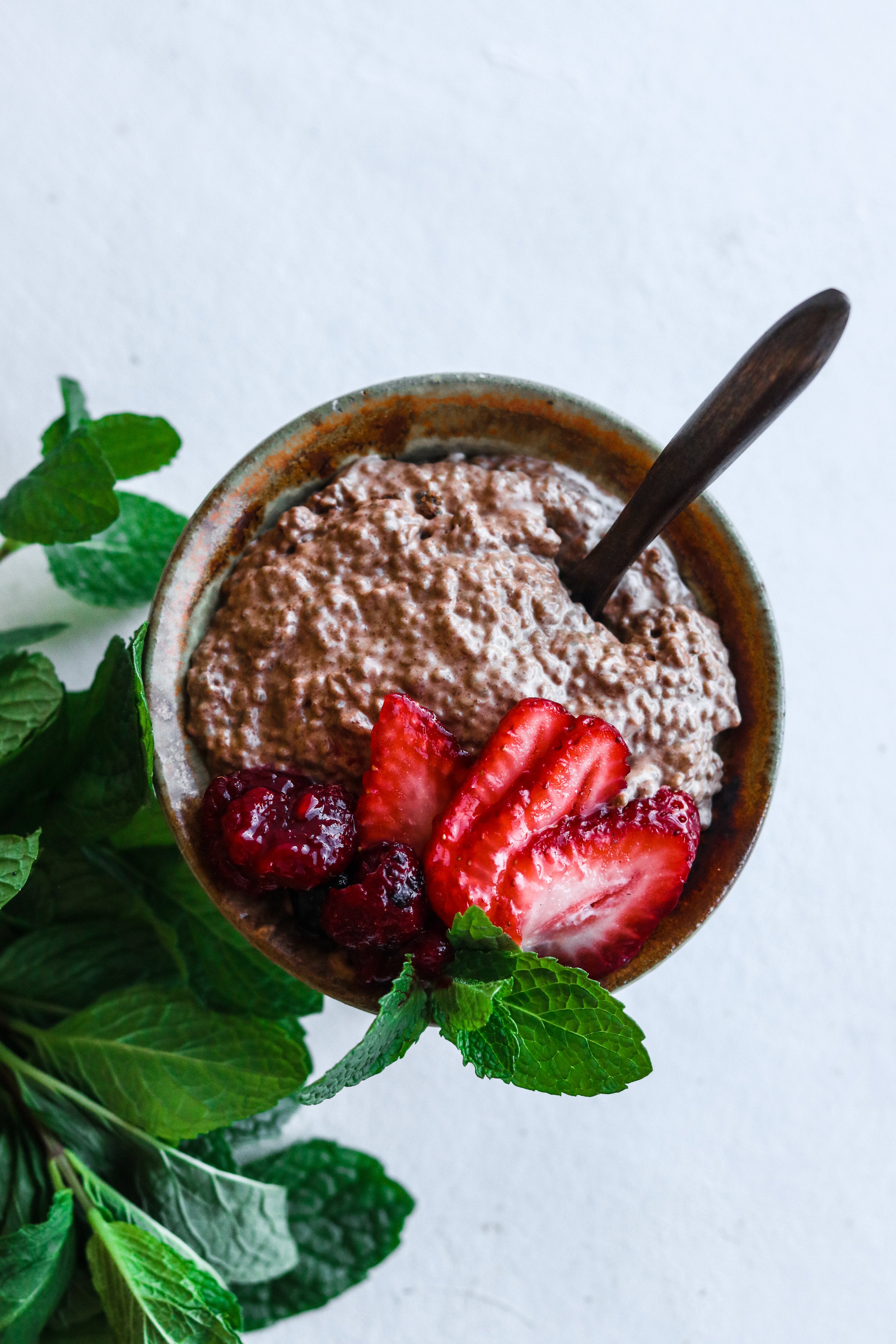 Chocolate Mint Chia Pudding
