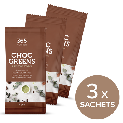 Chocolate Greens Superfood Powder 3x 10g Sample pack