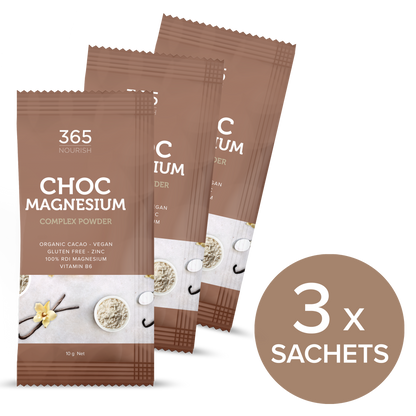Chocolate Magnesium Complex Powder 3x 10g Sample pack