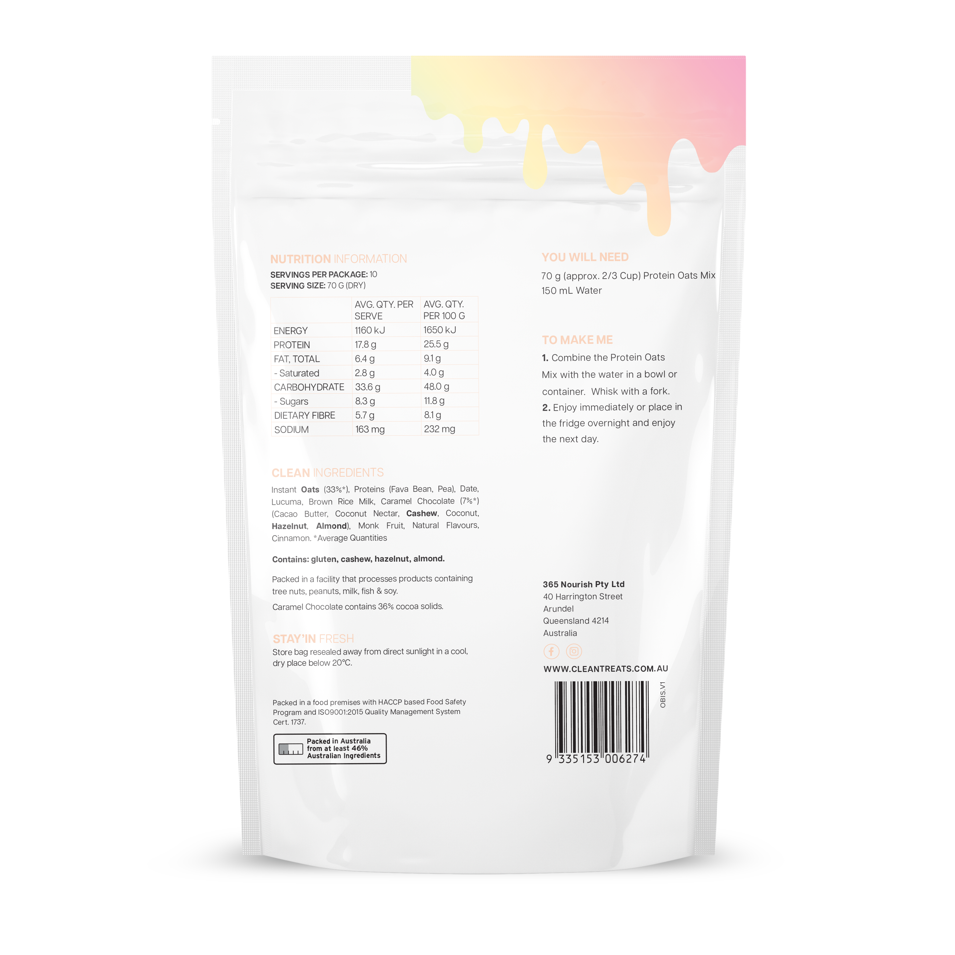 Ashy Bines Protein Oats Biscott 700g