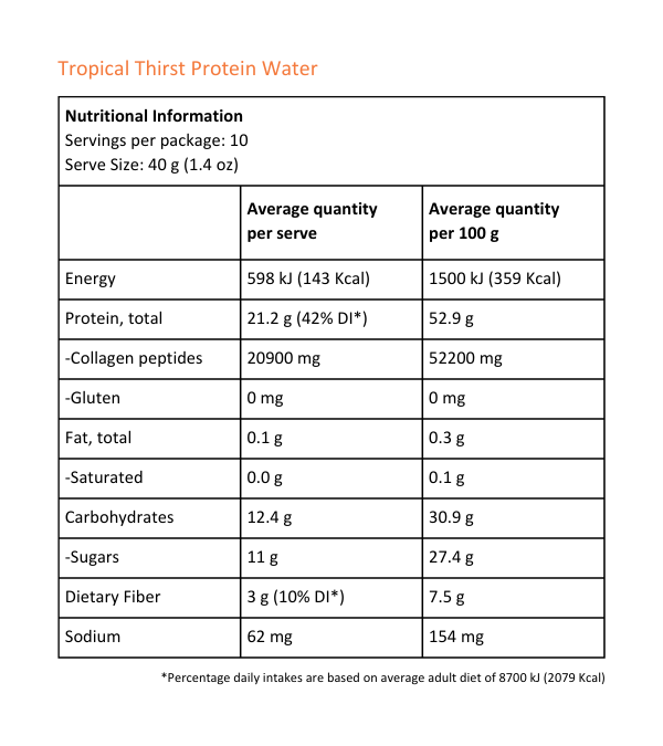 Protein Water with Collagen - Tropical Thirst