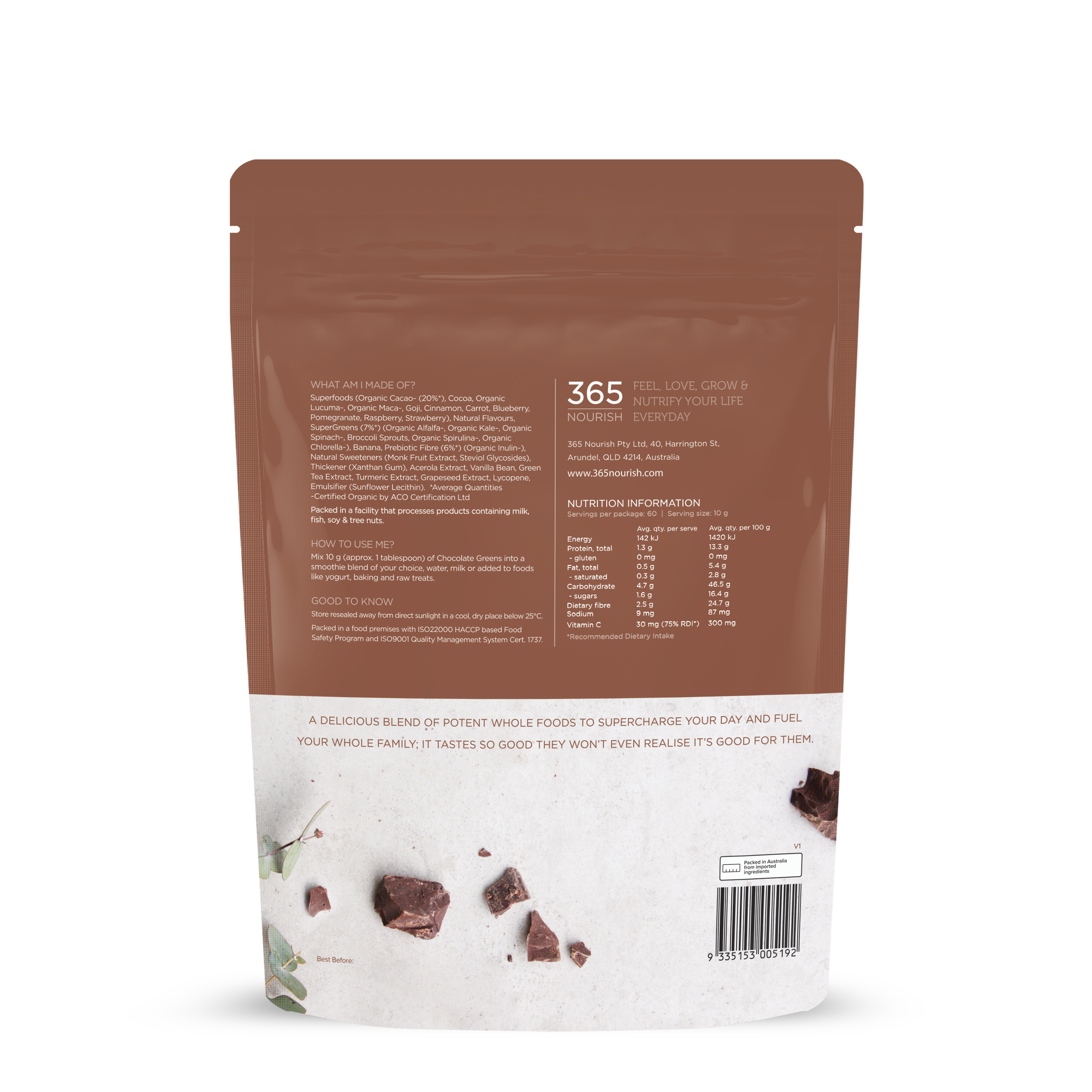 Chocolate Greens Superfood Powder