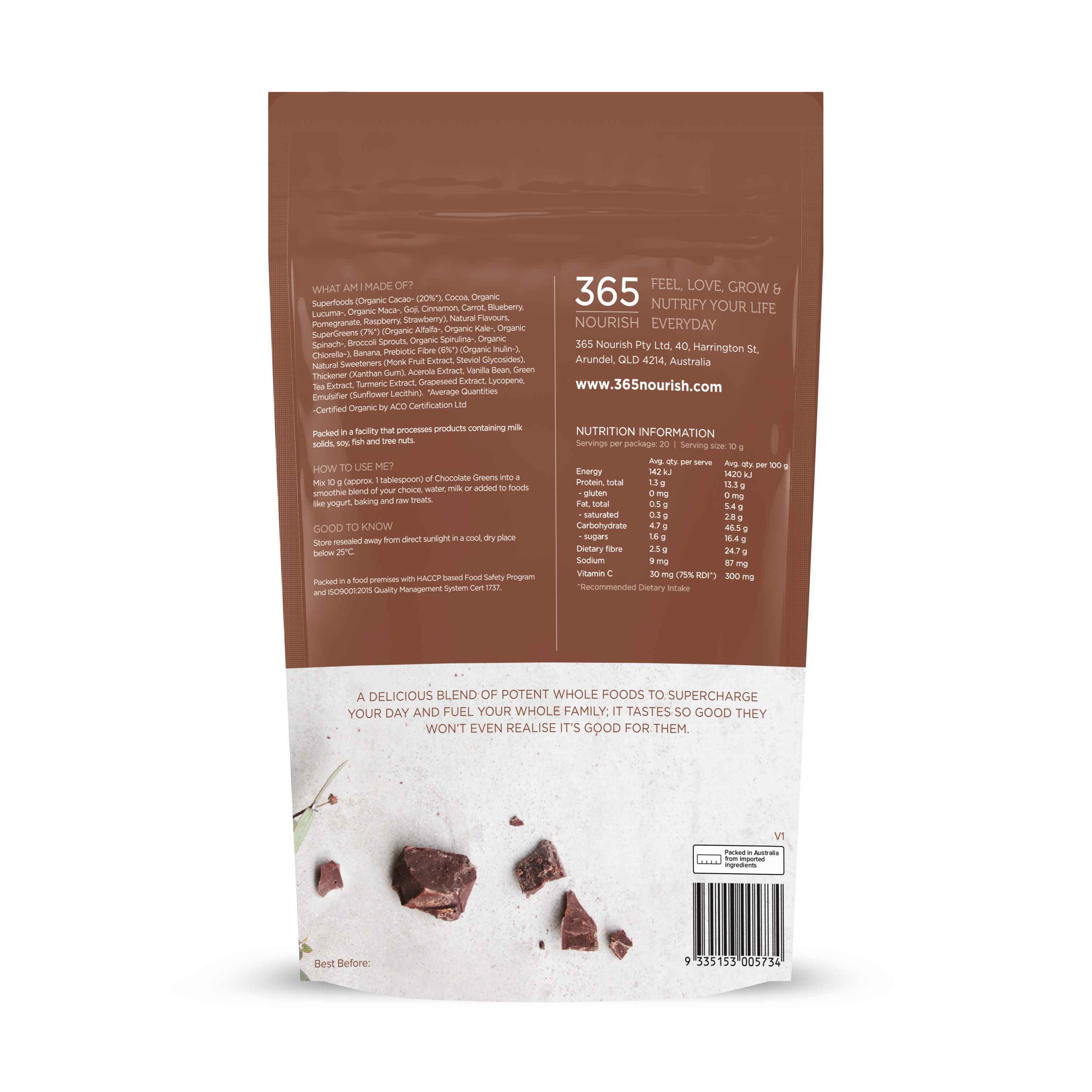 Chocolate Greens Superfood Powder