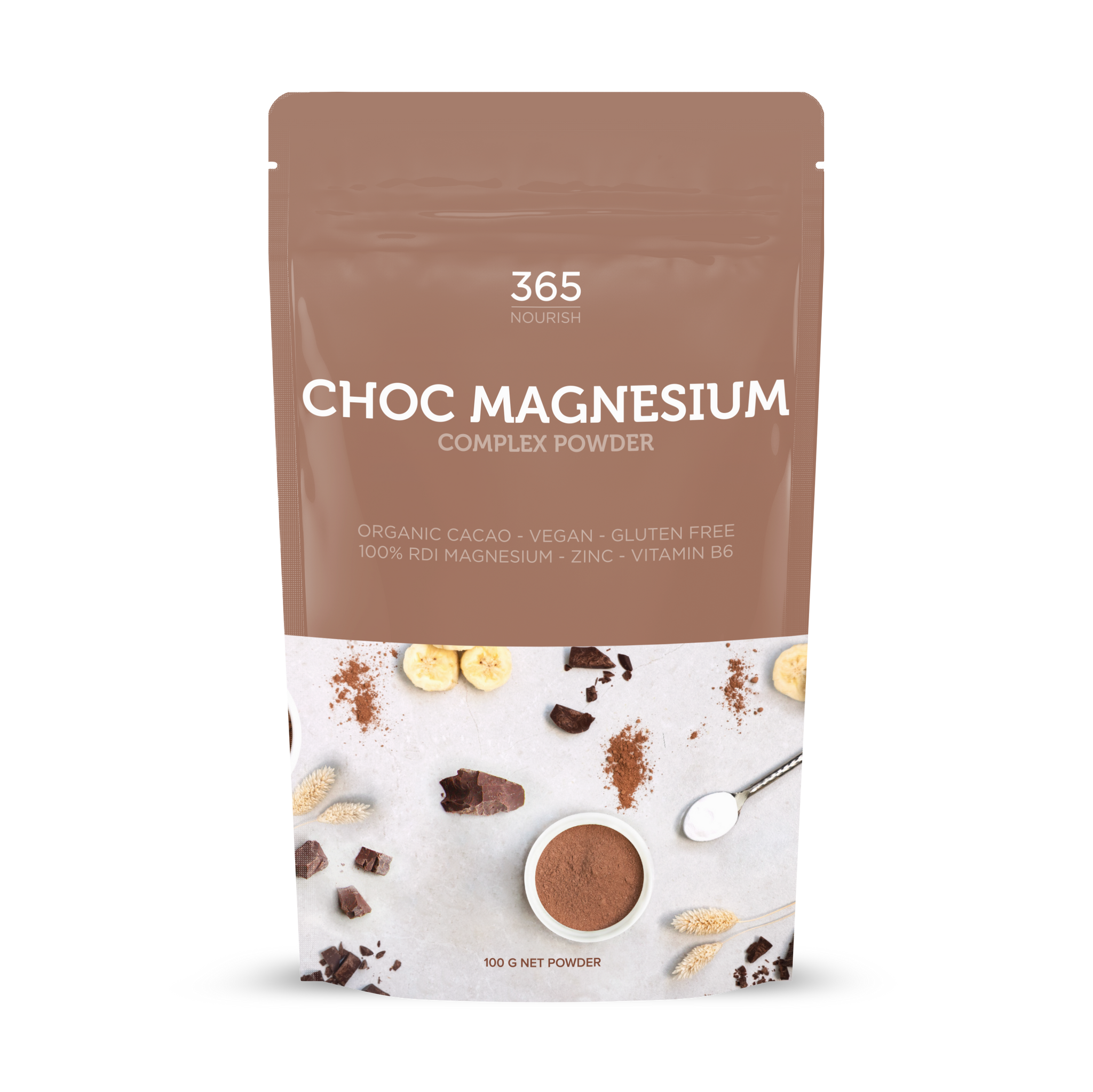Chocolate Magnesium Complex Powder Vegan 365 Nourish