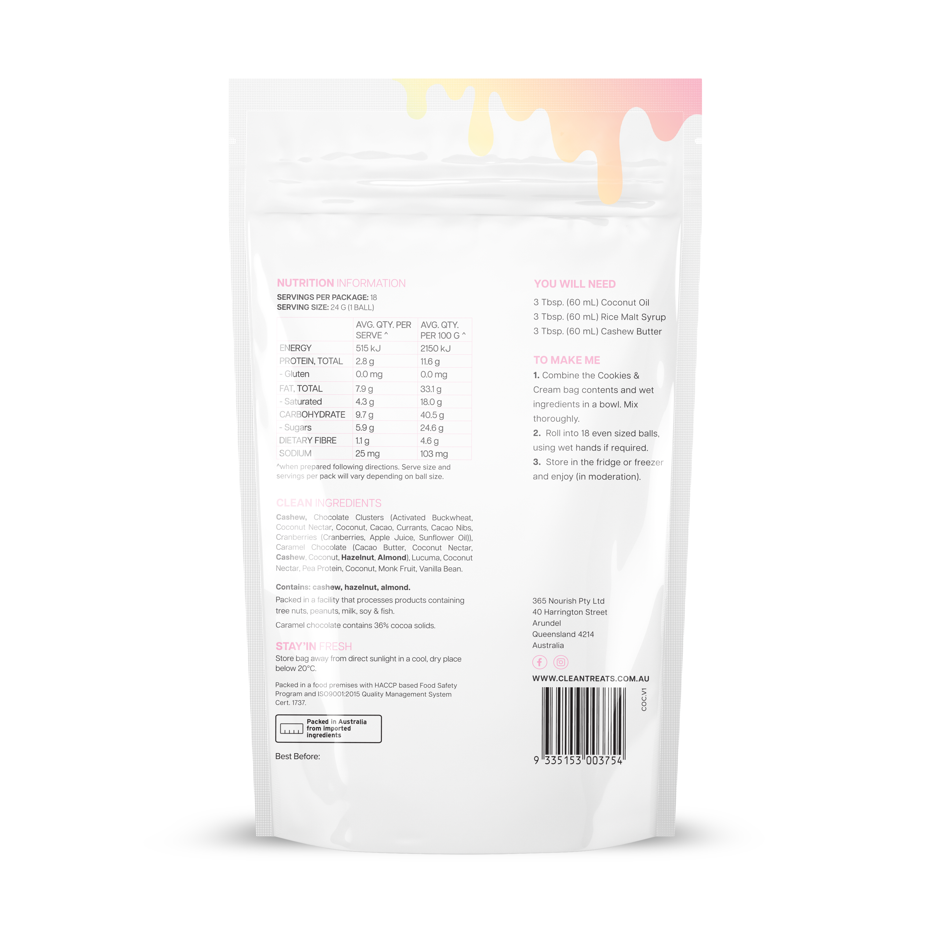 Ashy Bines Cookies and Cream Treats 260g