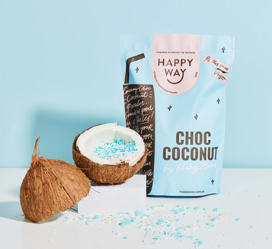 Happy Way Choc Coconut Vegan Protein Powder 500g